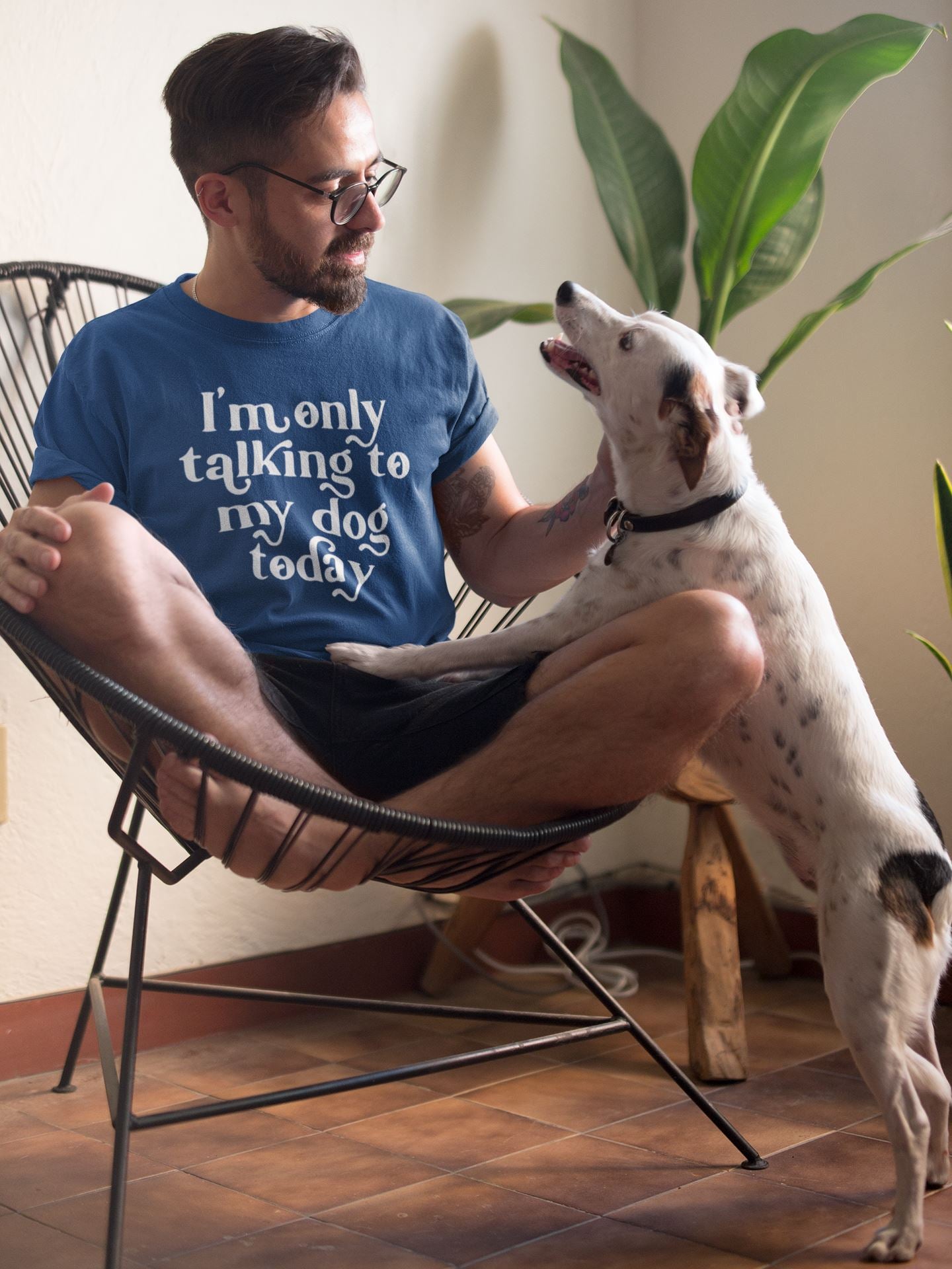 Only Talking to my Dog Today Mens Slogan T-Shirt
