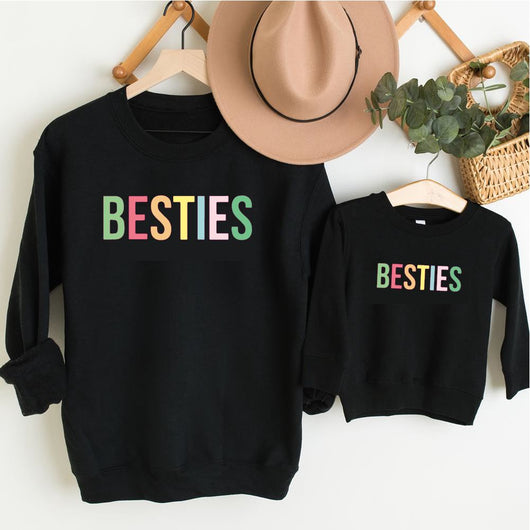 Pastel Besties Matching Mummy and Child Sweatshirts