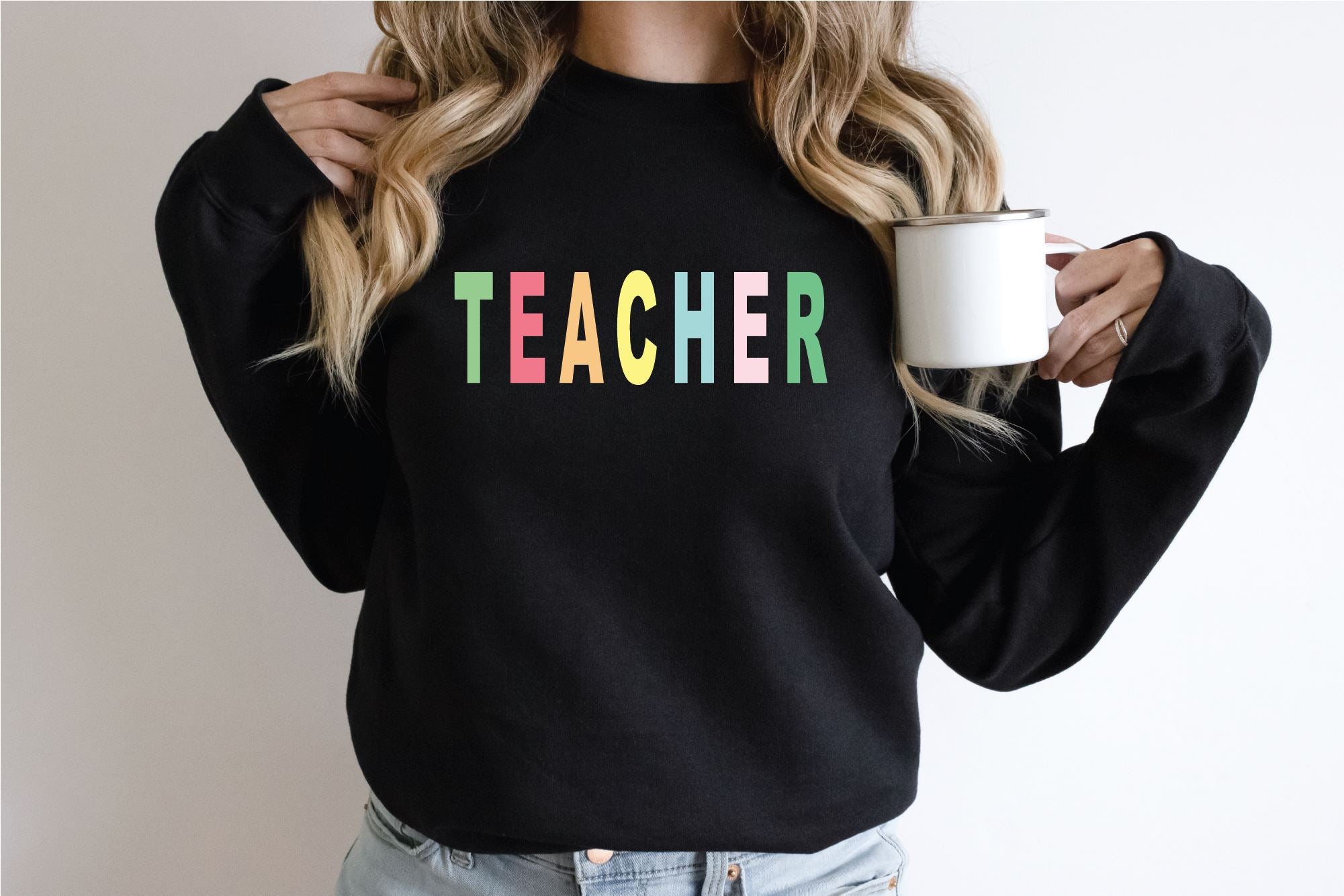 Pastel Teacher Sweatshirt – Print My Tops