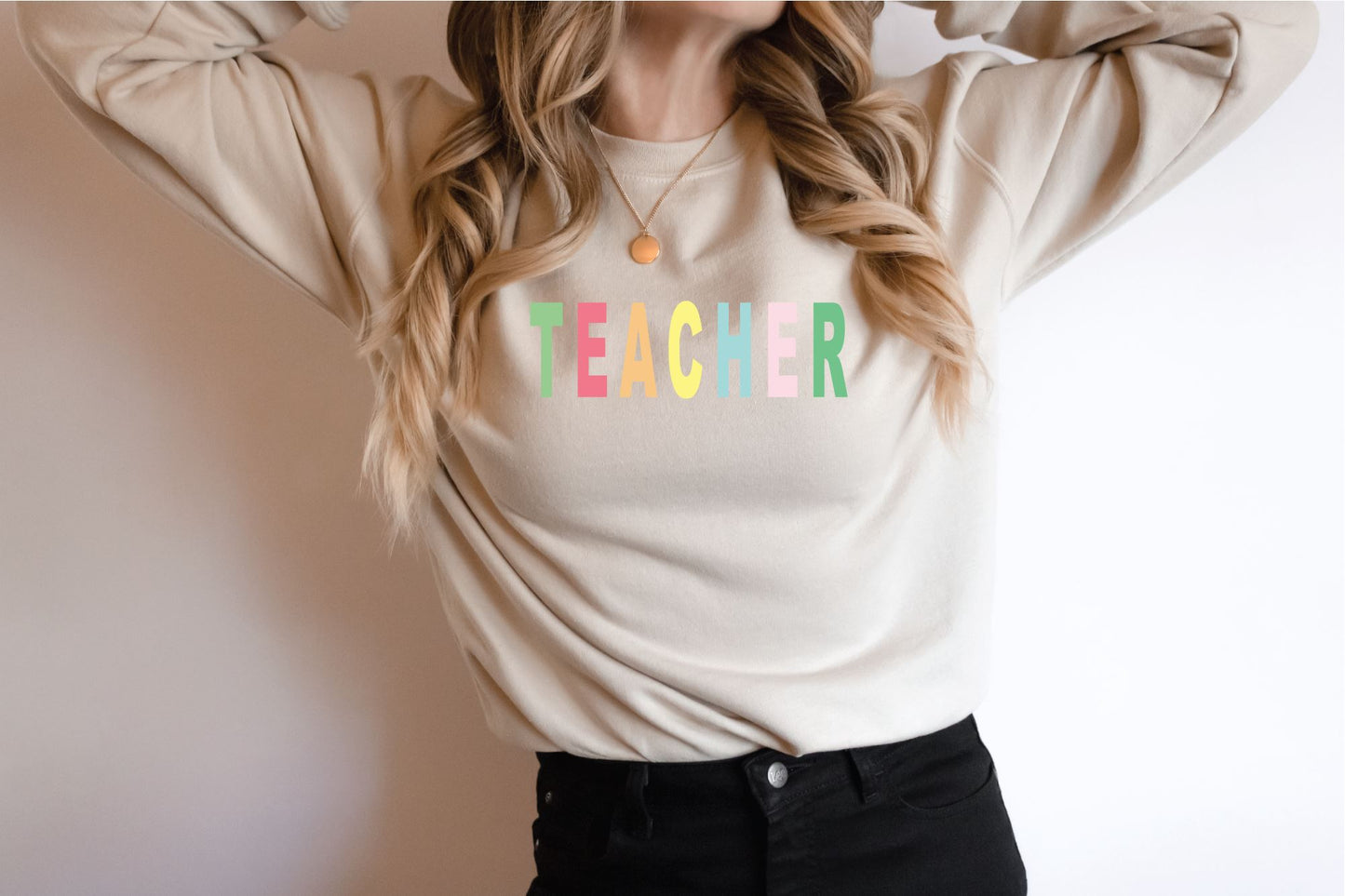 Pastel Teacher Sweatshirt
