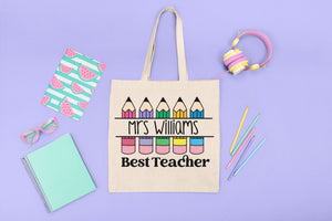 Personalised Best Teacher Bag