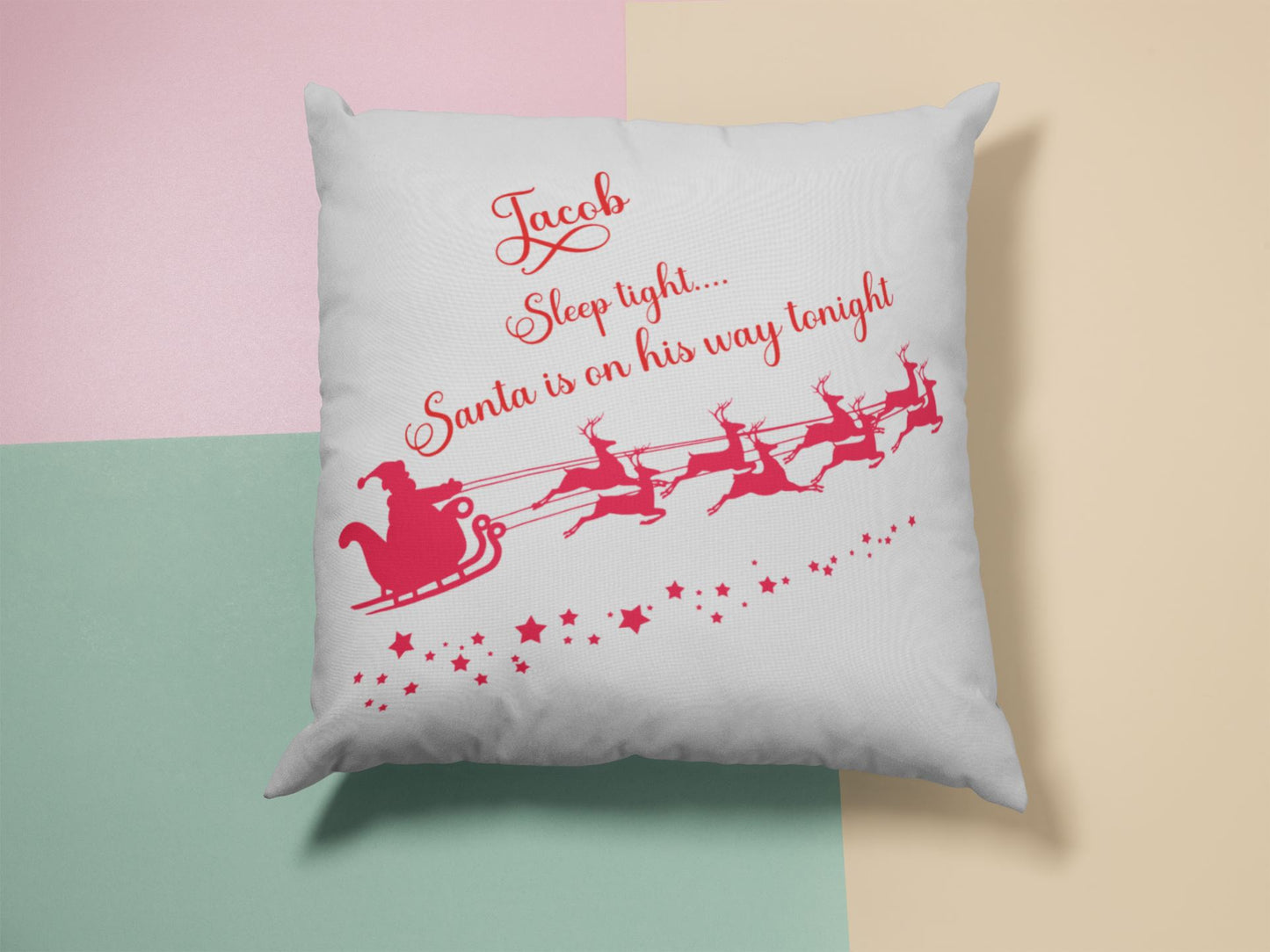 Personalised Christmas Eve Cushion