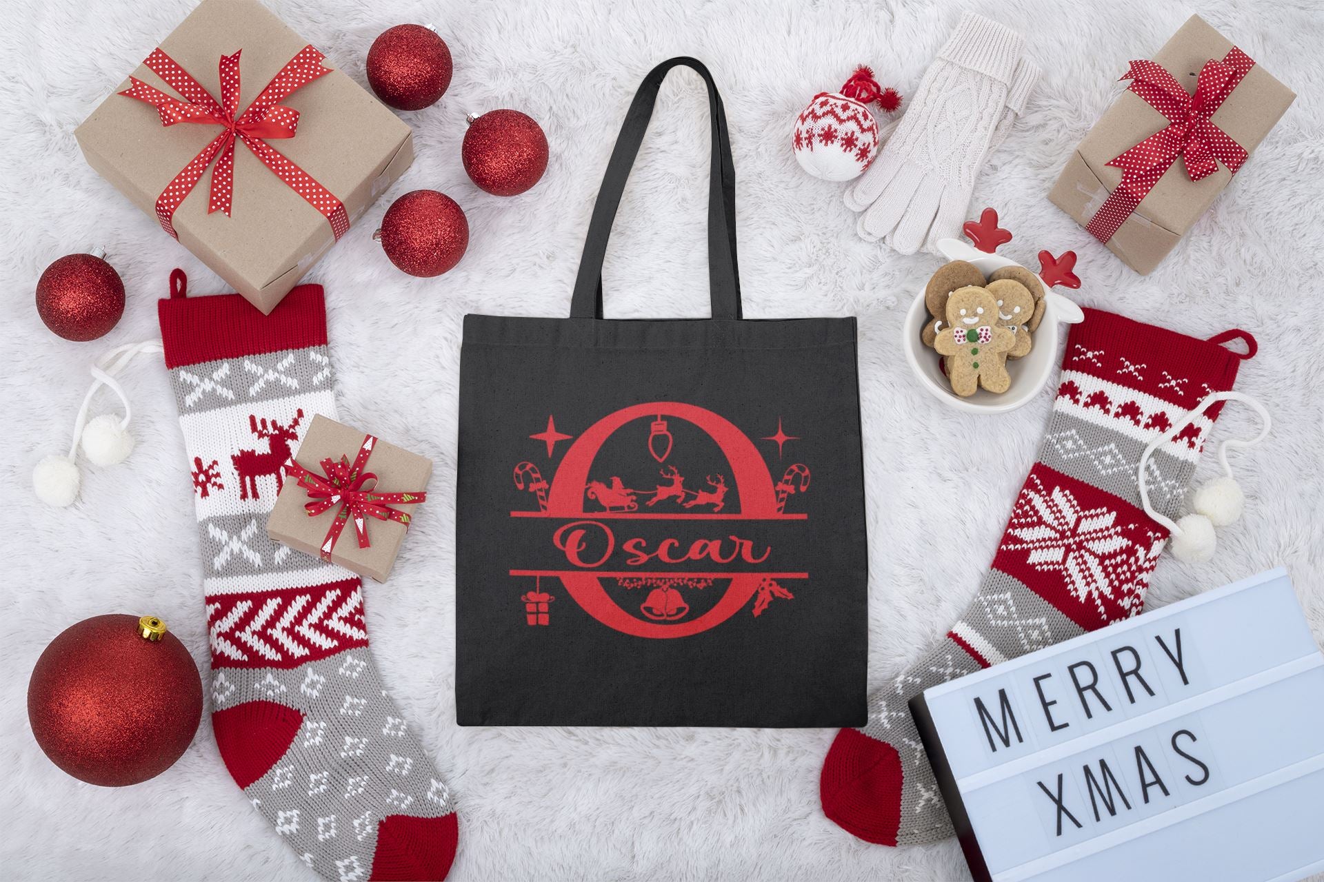 Personalised christmas best sale gift bag