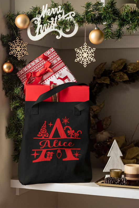 Personalised Christmas Eve Initial Bag