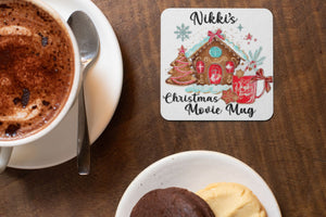 Personalised Christmas Movie Mug Coaster