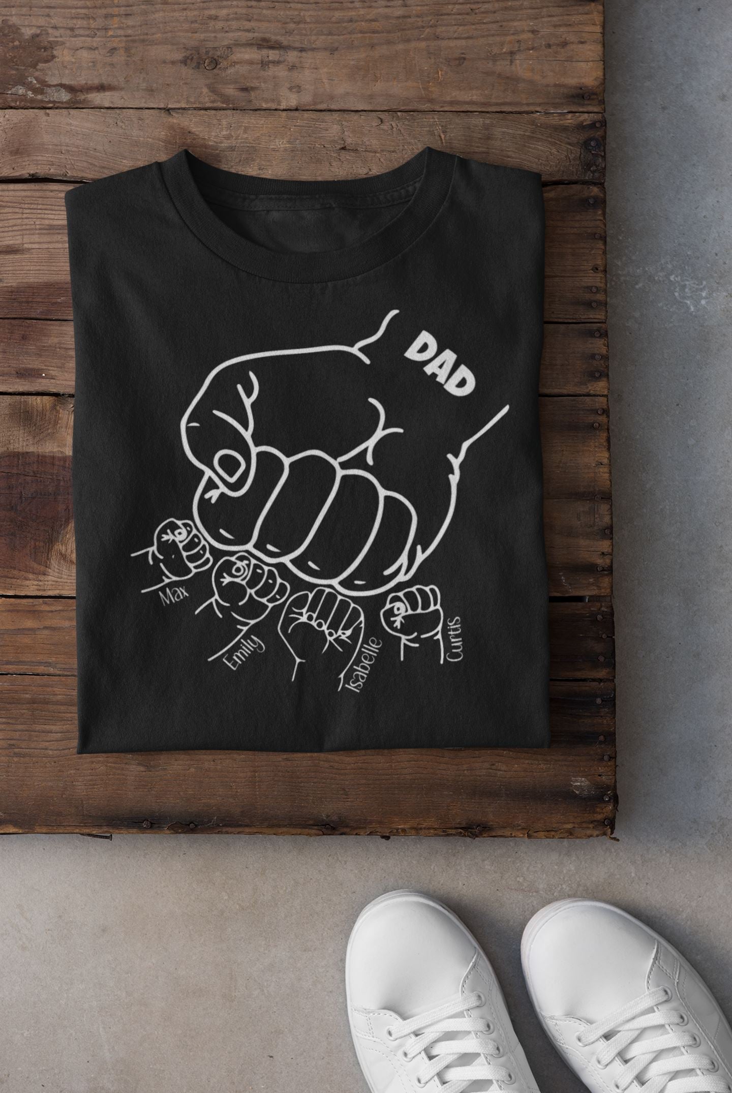 Personalised Dad Fist Punch T-shirt