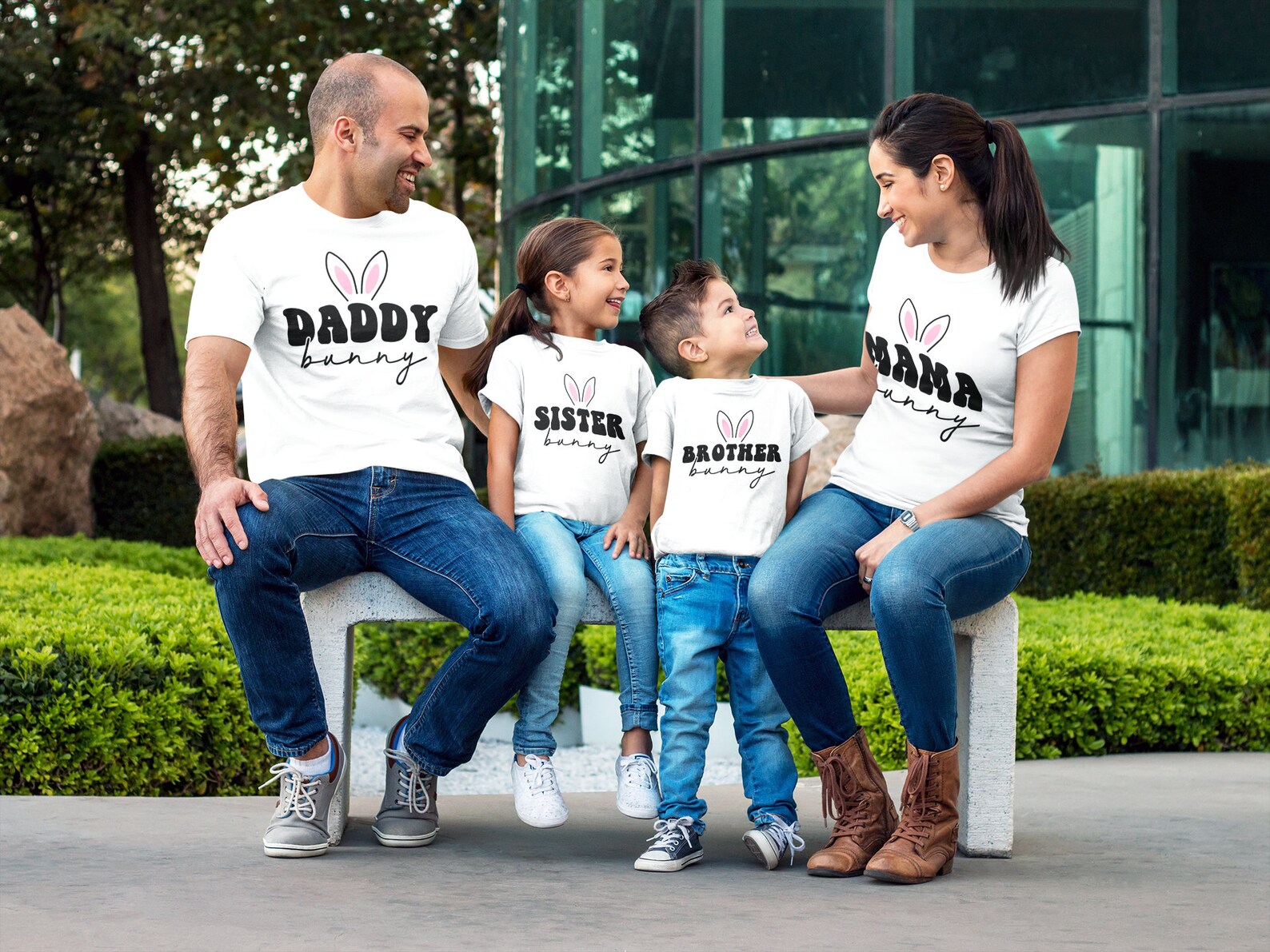 Personalised Family Bunny T-shirts