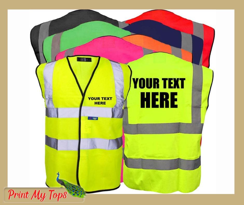 Personalised Hi Viz Jacket with Your Text