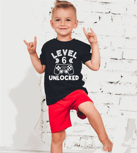 Personalised Kids Birthday Age Level Unlocked T-Shirts