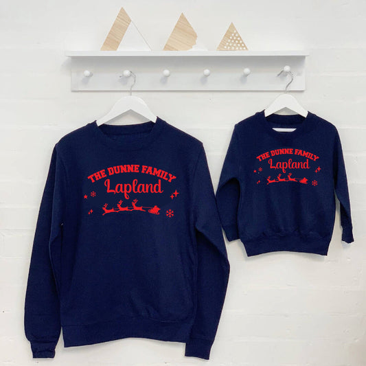 Personalised Lapland Adventure Navy Sweatshirts