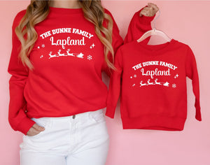Personalised Lapland Adventure Sweatshirts