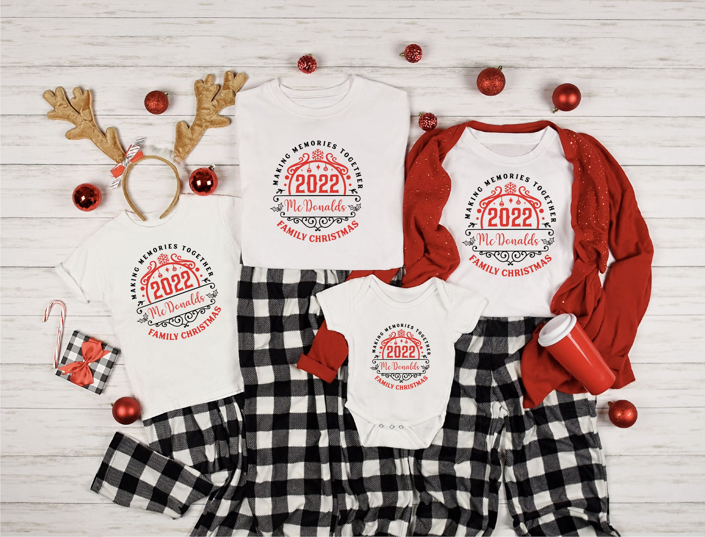 Personalised Making Memories Christmas T-shirts