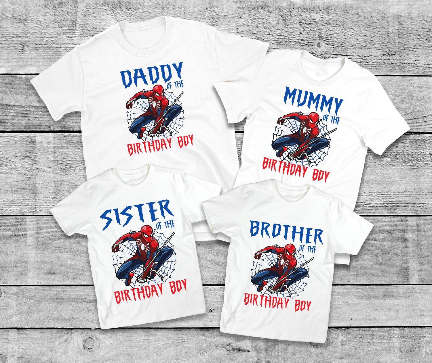 Personalised Matching Family Birthday T-Shirts