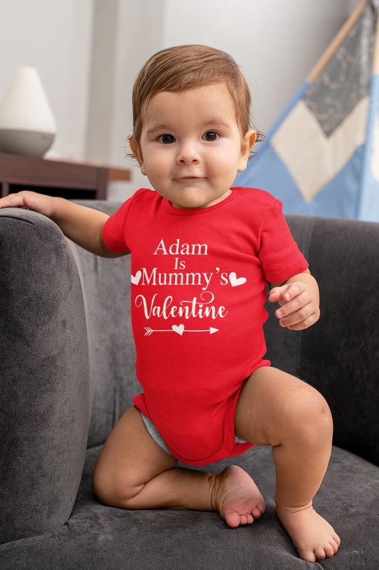 Personalised Mummy's Valentine Baby Top