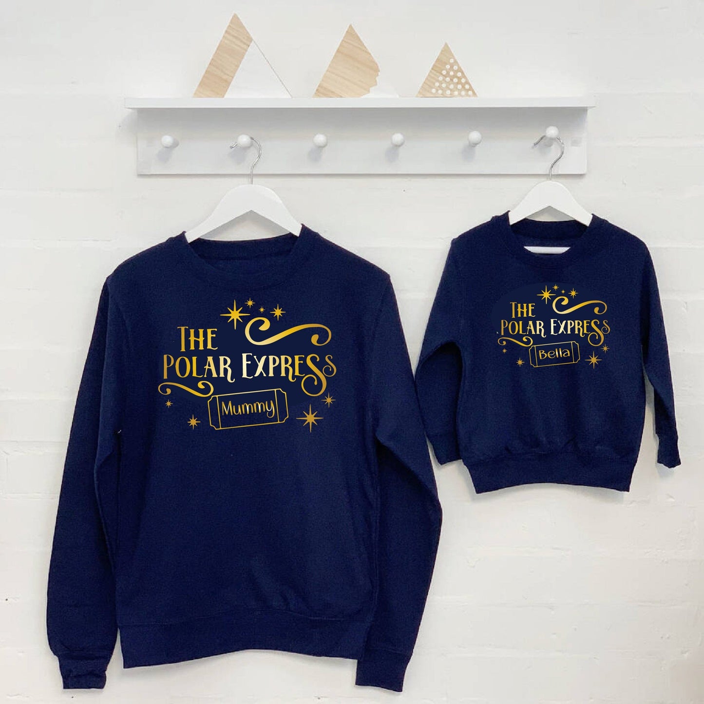 Personalised Polar Express Navy Sweatshirts