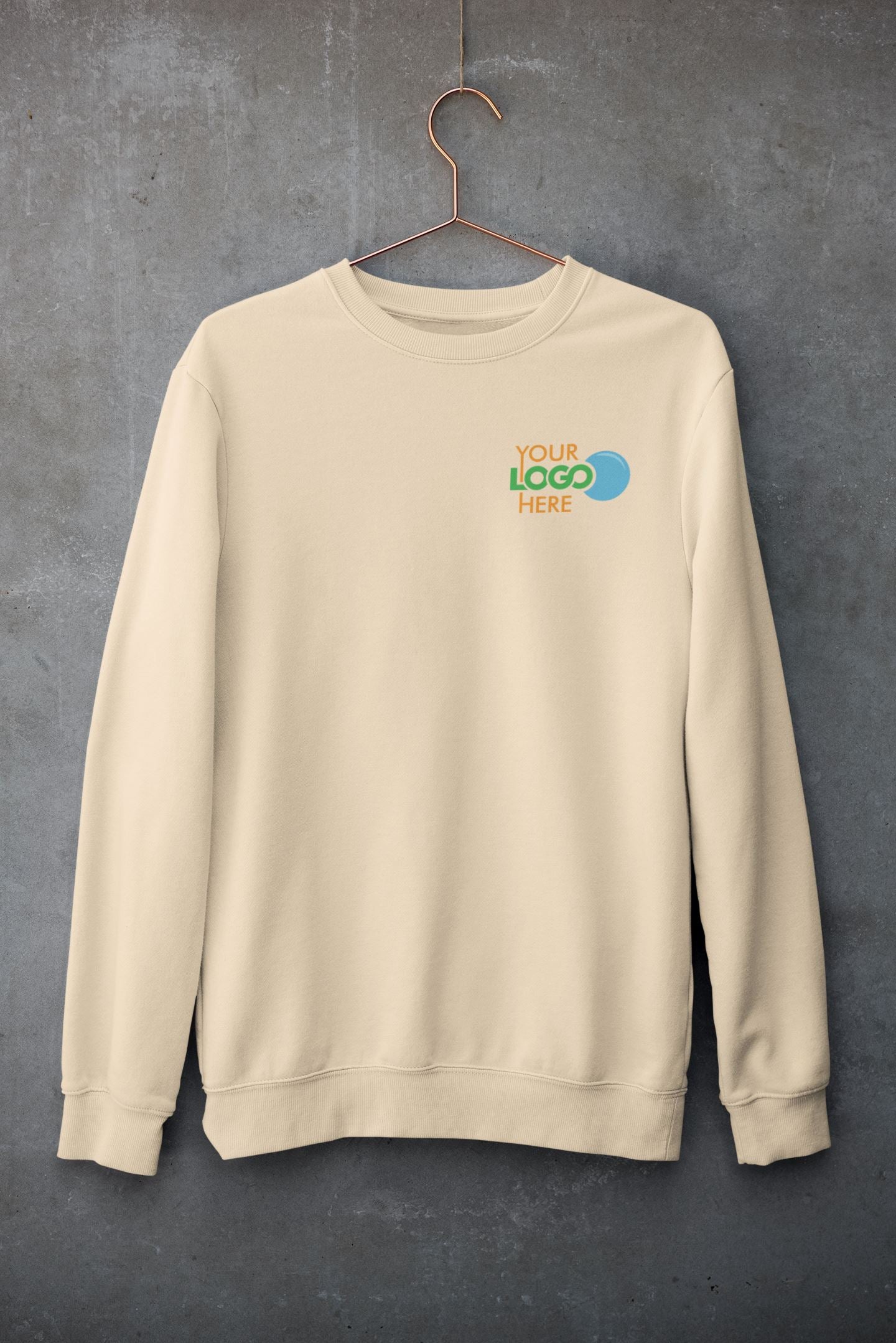 Order sweatshirts with sales company logo