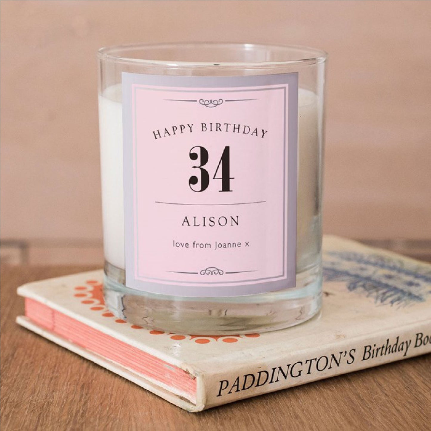 Personalised Sweet Vanilla Scented Birthday Candle