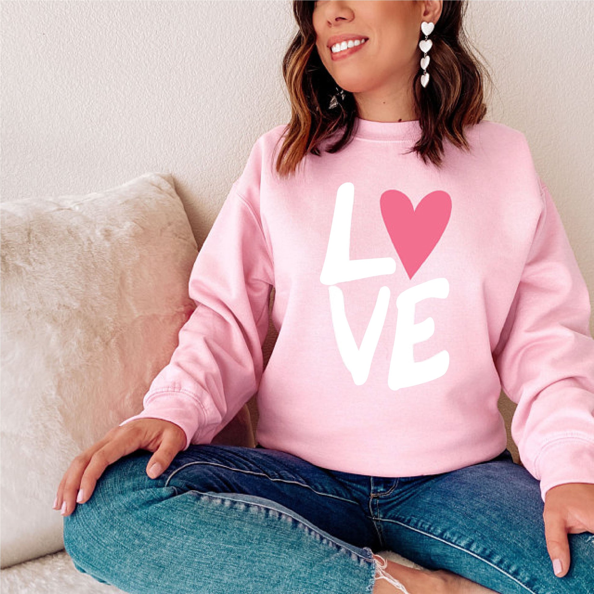 Pink Love Sweatshirts
