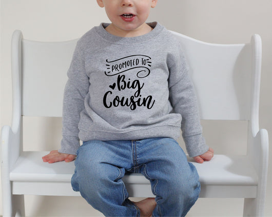 Promoted to Big Cousin Grey Sweatshirt