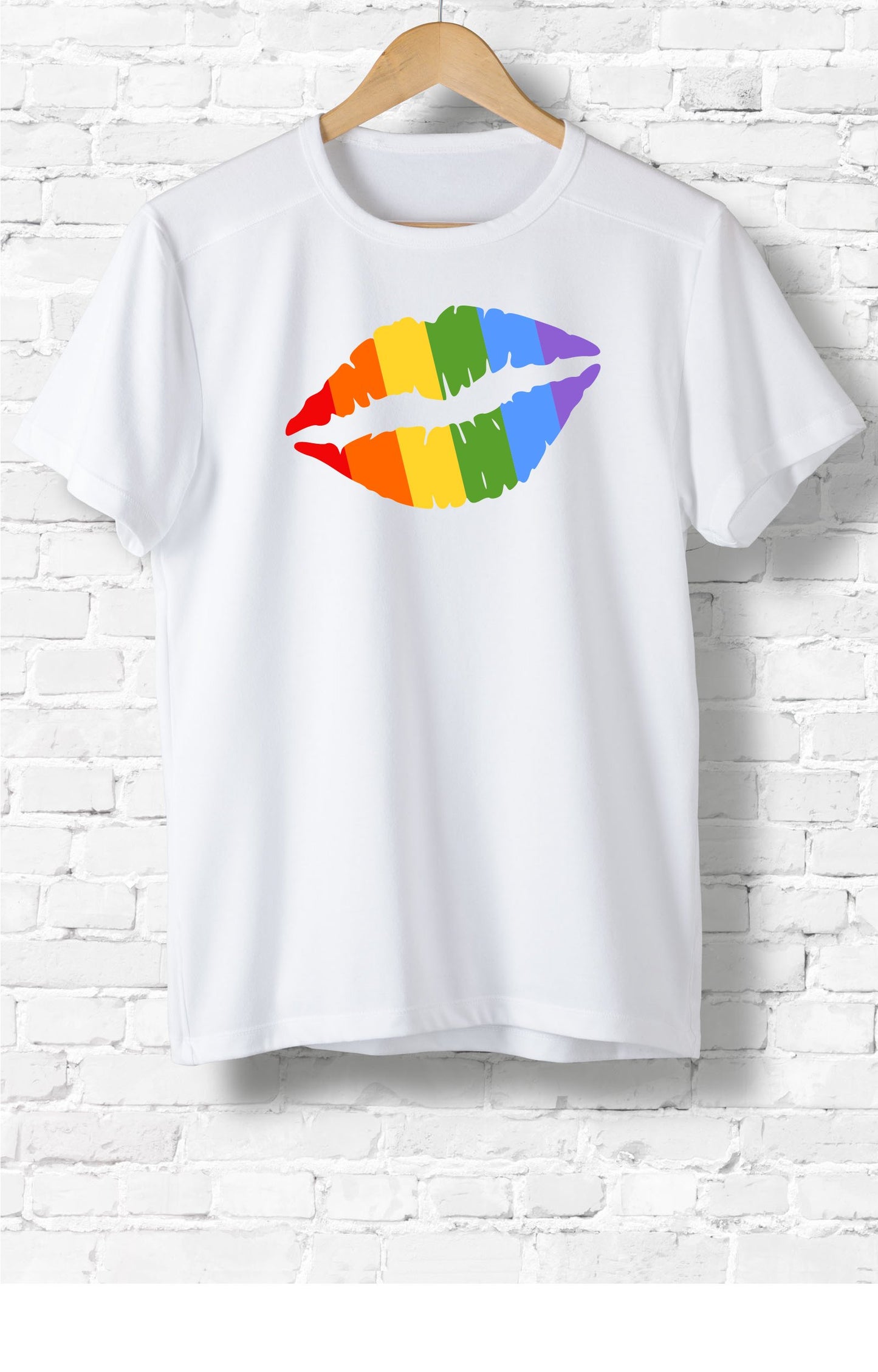 Rainbow Kiss Lips Pride T-shirt