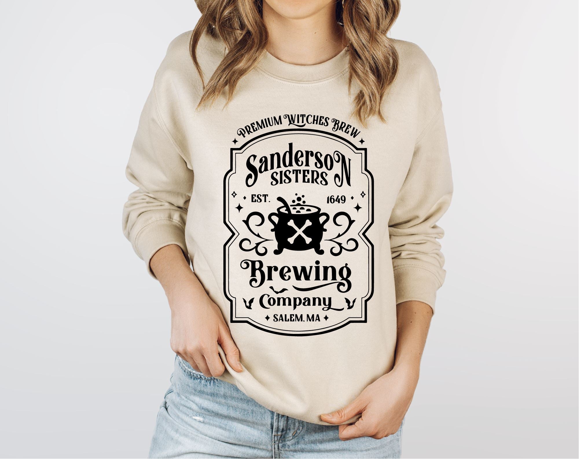 Brand New Halloween Sanderson Sisters Brewing Company Sweatshirt Print My Tops