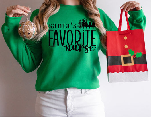 Santas Favourite Nurse Sweatshirt