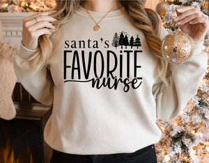 Santas Favourite Nurse Sweatshirt
