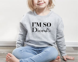 So Dior-able Kids Slogan Sweatshirt