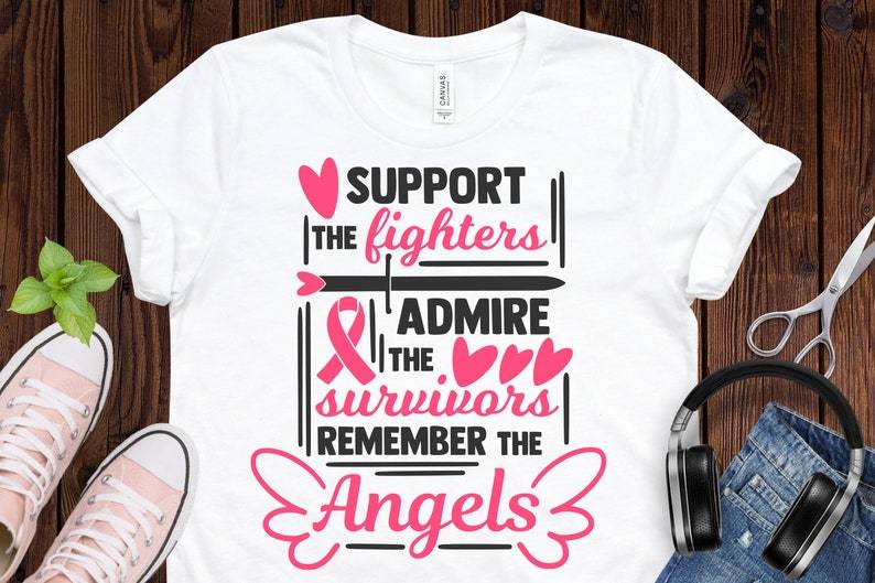 Support the fighters Breast Cancer Awareness T-shirt