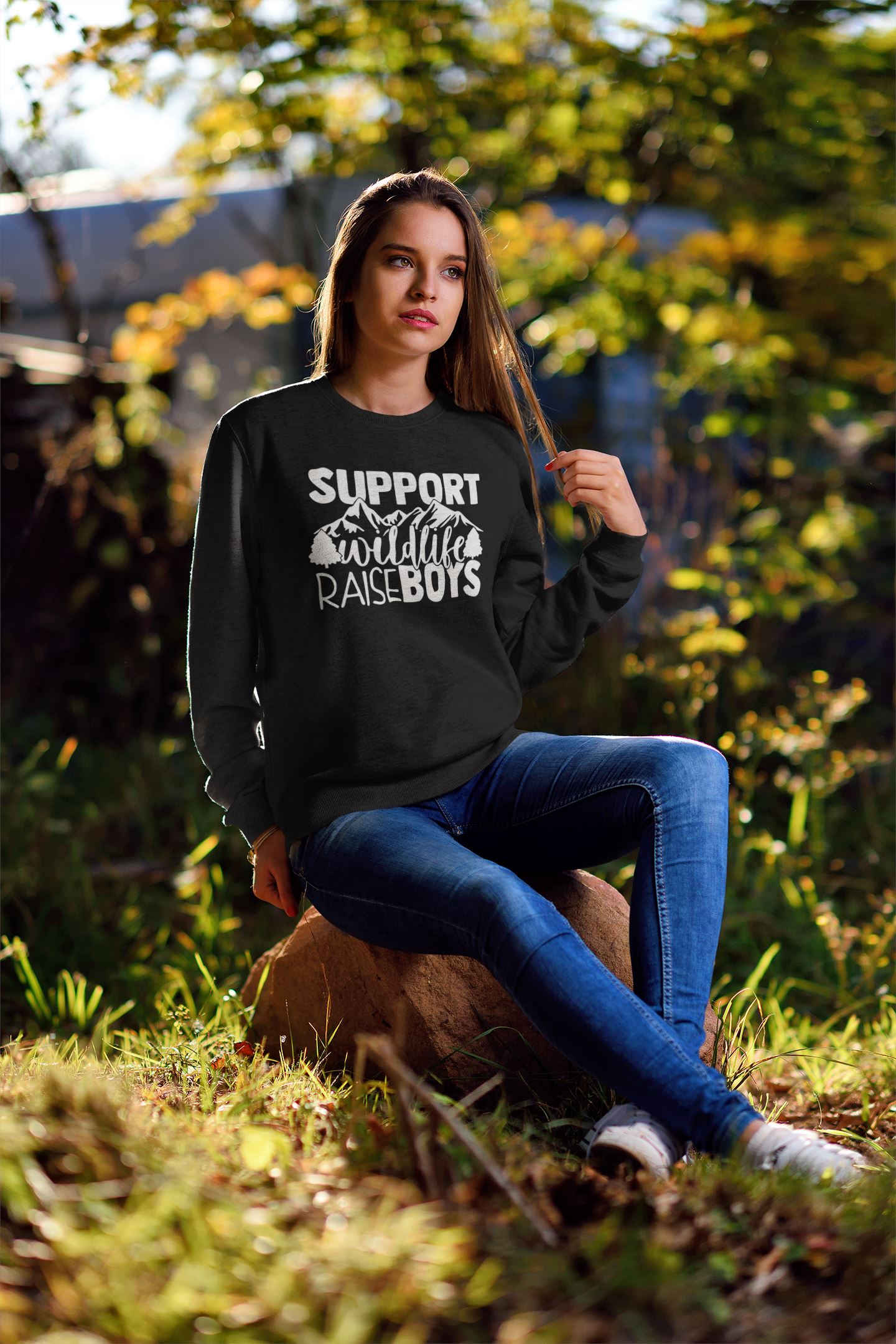 Support Wildlife Raise Boys Sweatshirt