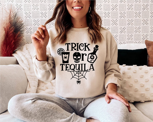 Trick or Tequila Halloween Sweatshirt