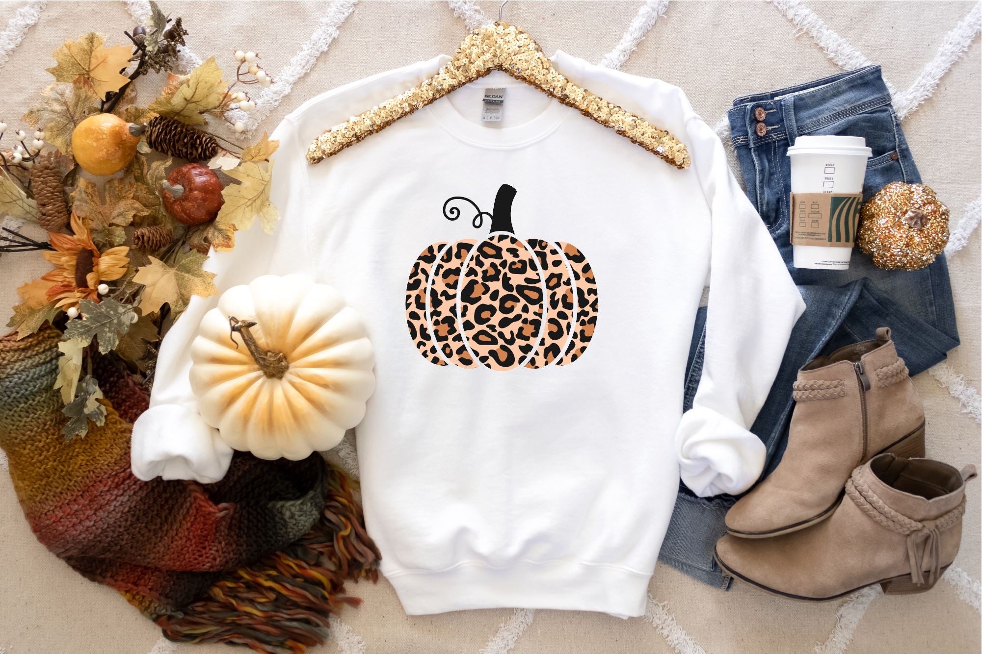 Leopard pumpkin sweatshirt sale